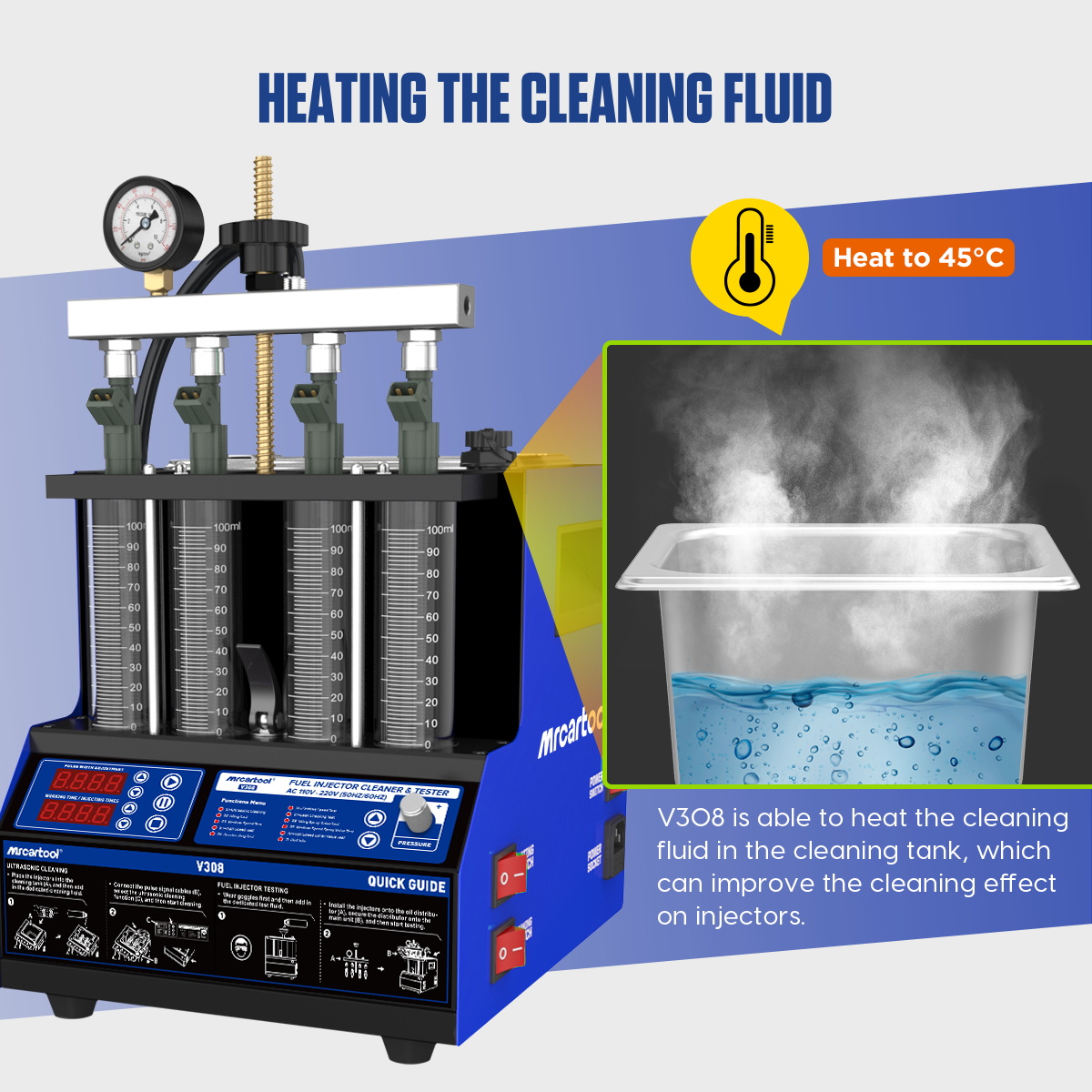 MR CARTOOL V308 Injector Clean - Fuel Injector Tester ulasan dan harga