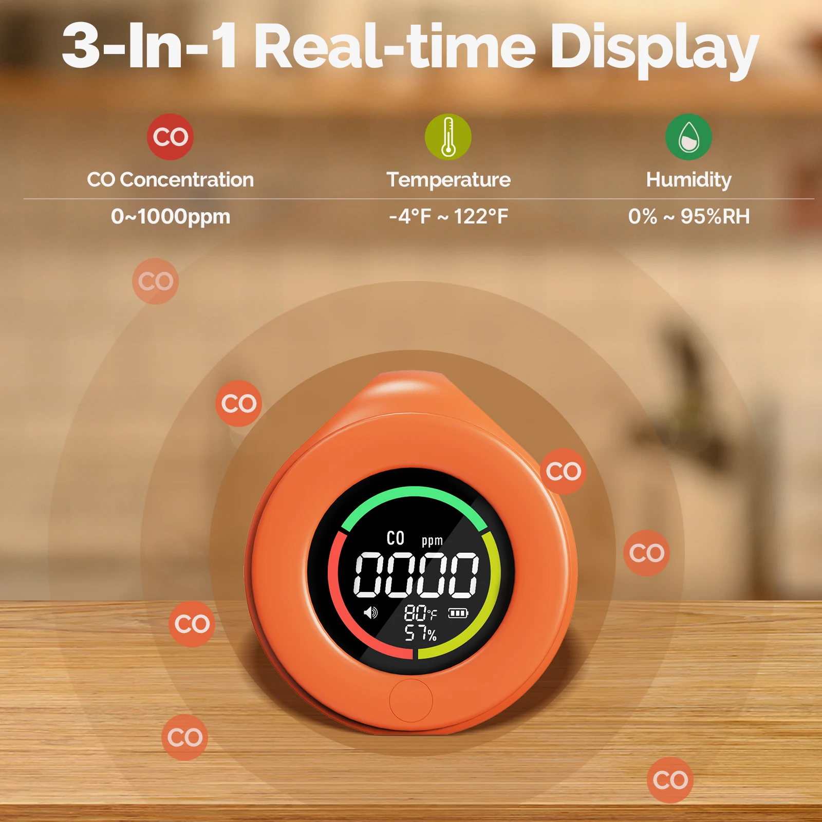 MOES Mini Carbon Monoxide Dete - Smoke Leak Detector ulasan dan harga