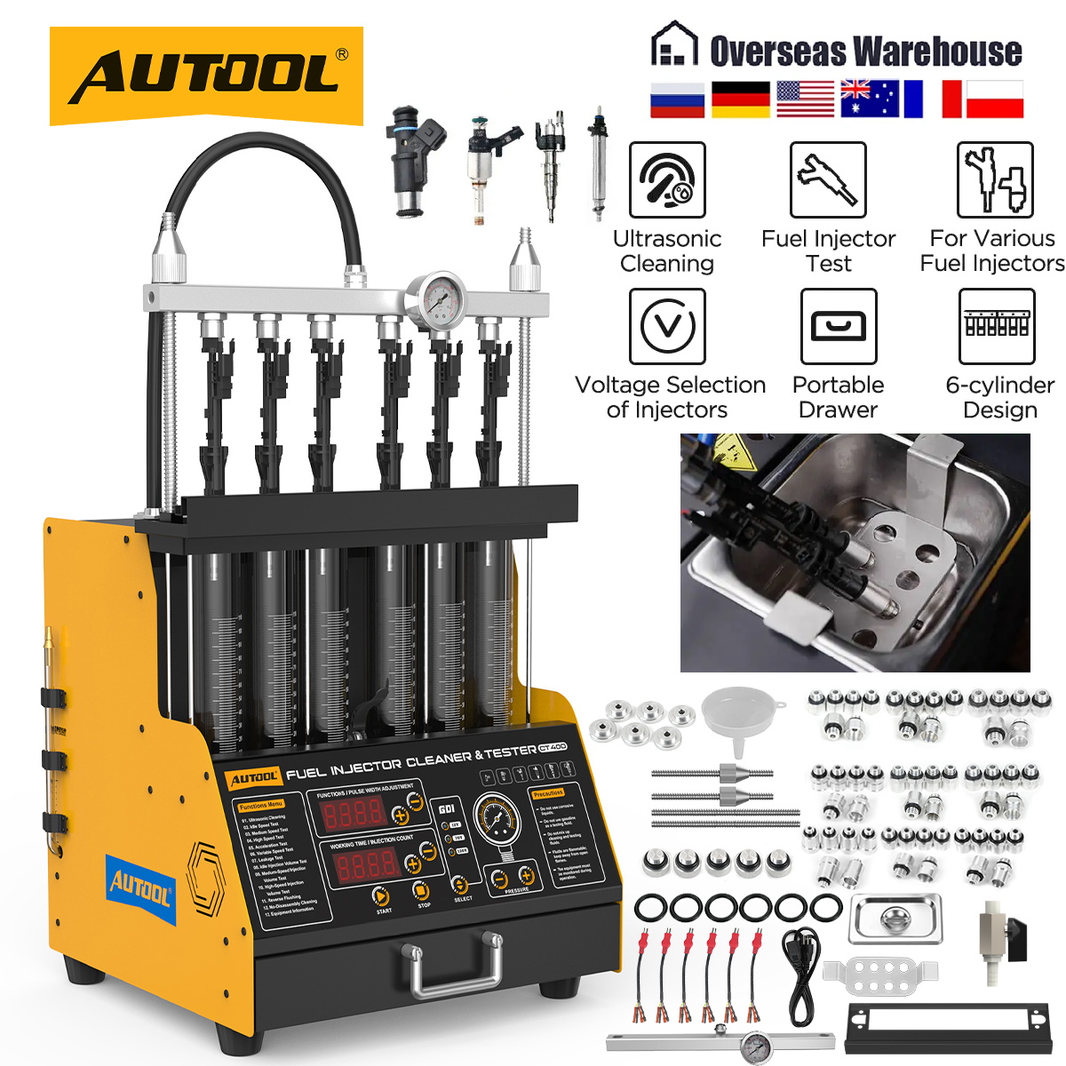 AUTOOL CT400 GDI EFI FEI Piezo - Fuel Injector Tester ulasan dan harga