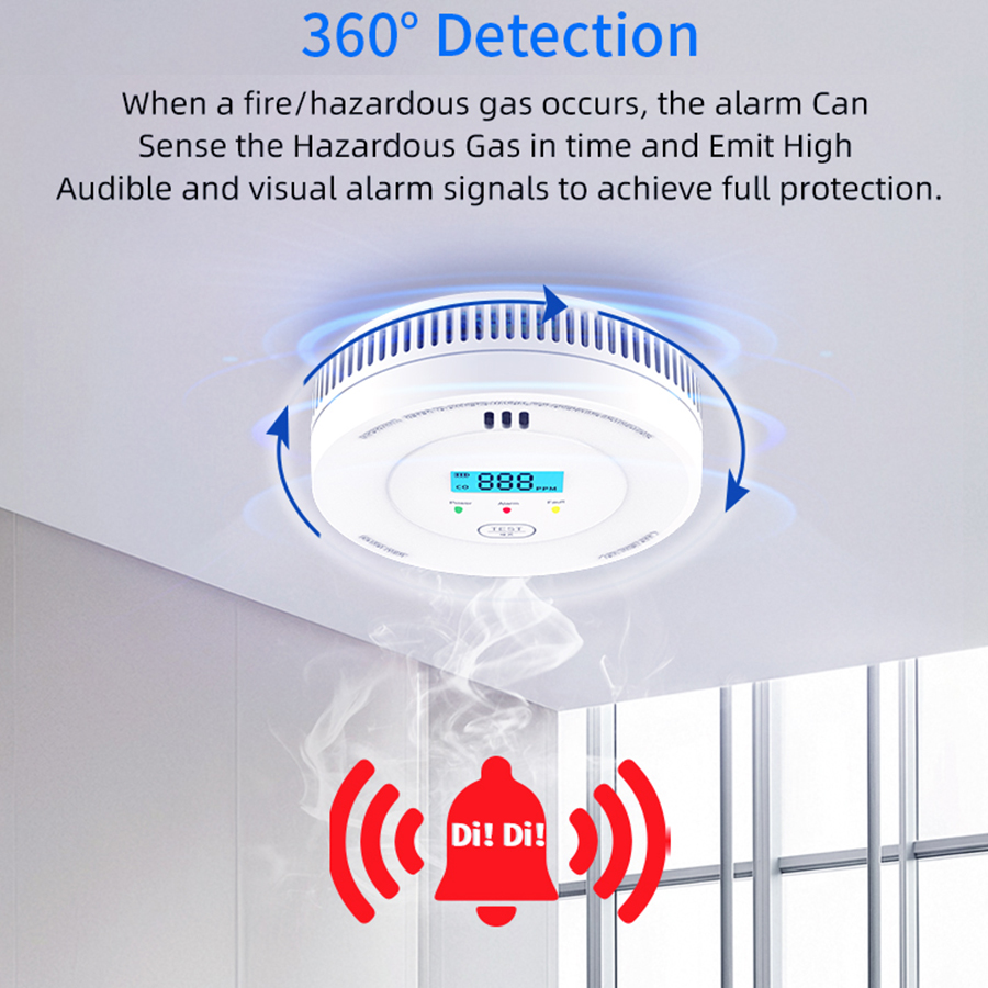 10 years Smoke & Carbon Monoxi - Smoke Leak Detector ulasan dan harga