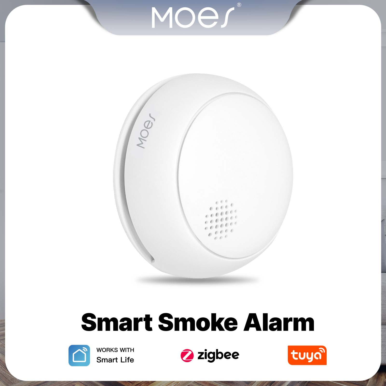 MOES ZigBee Smart Smoke Alarm  - Smoke Leak Detector ulasan dan harga