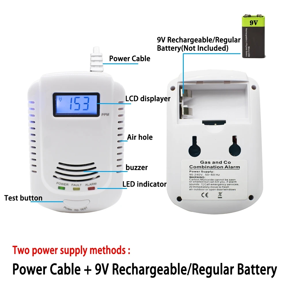 New CO Leak Detector 2-in-1 Ca - Smoke Leak Detector ulasan dan harga